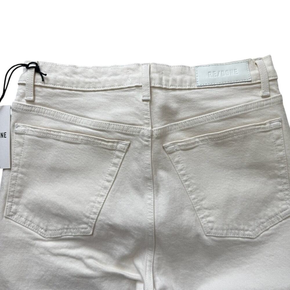 Re/Done 70s Straight Jeans Button Fly Off White Wash Size 28 - Picture 4 of 7